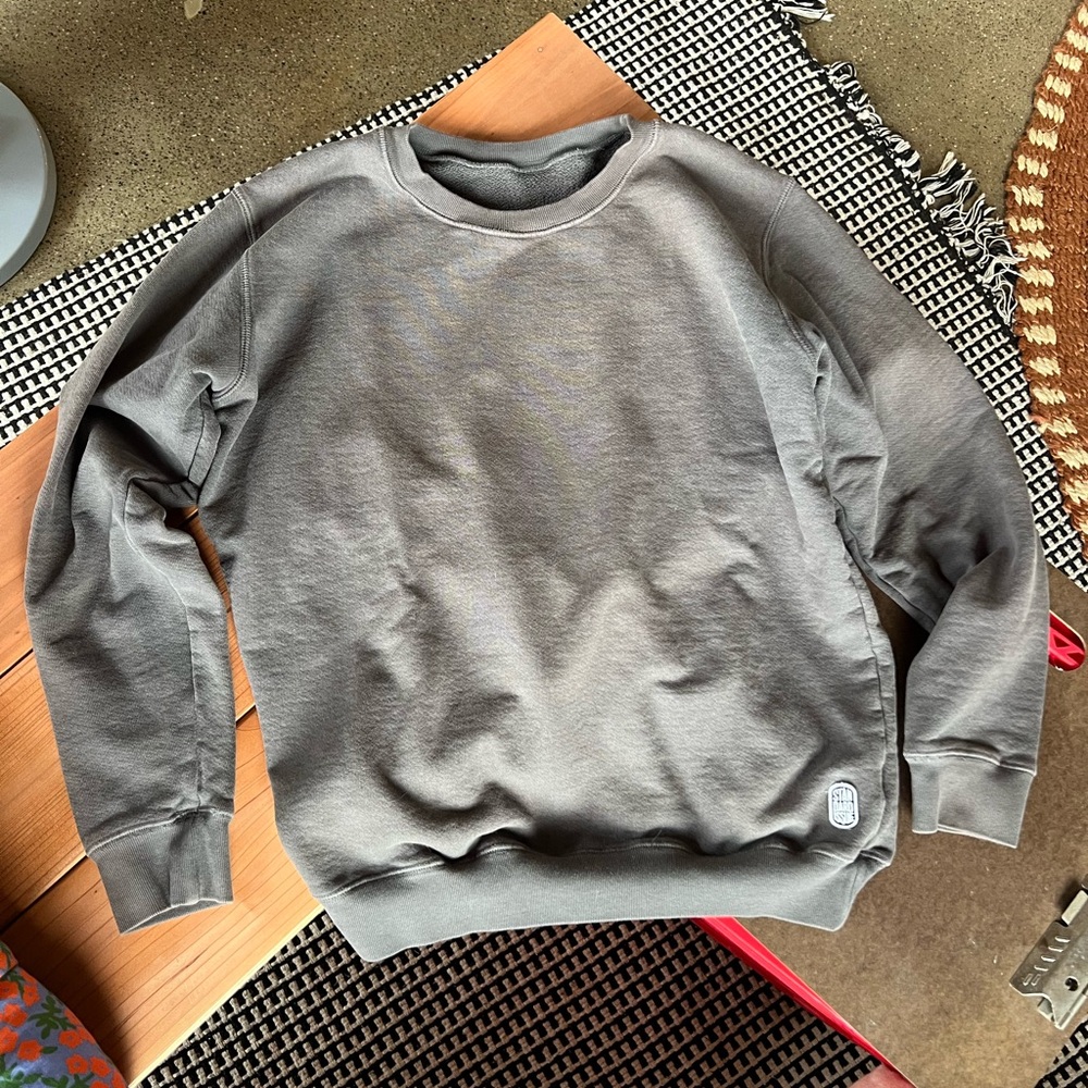Standard Issue: Soft Vintage Black Crewneck Sweater with Long Sleeves